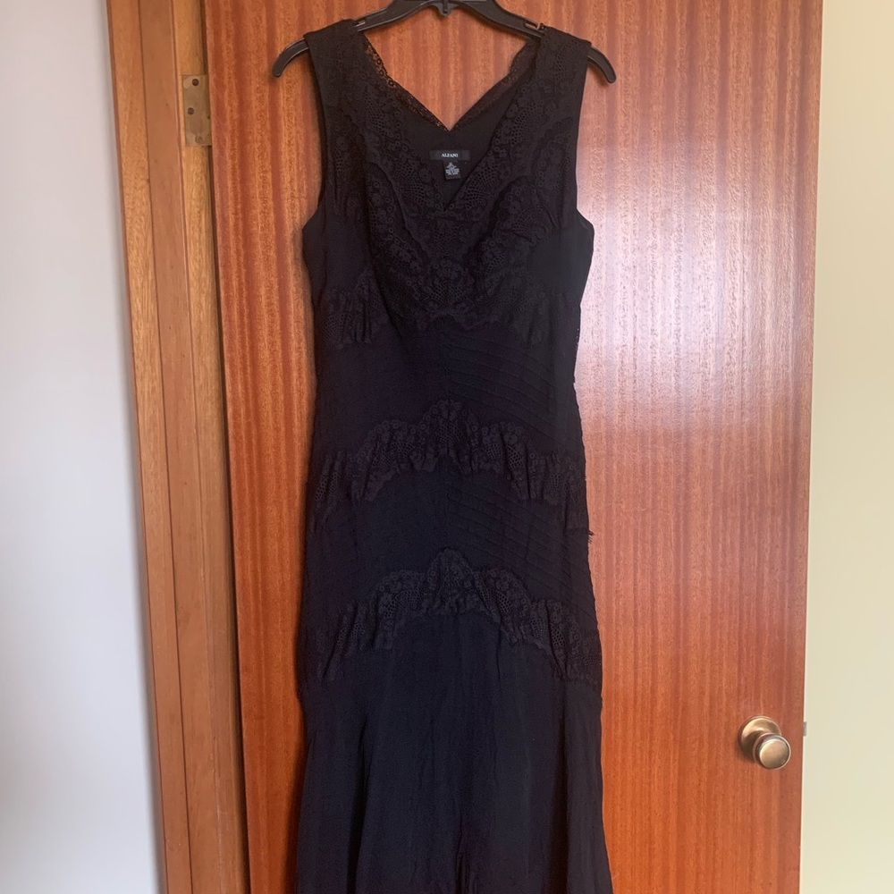 Alfani Sequin Embellished Black Maxi Gown